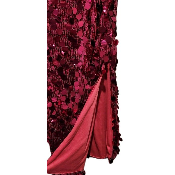 Pink Sparkly Sequin Strapless Stretch Dress Size XL - Picture 5 of 10
